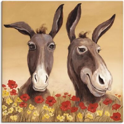 ARTLAND Esel Wandbild - 70x70cm Langlebiger Leinwand & Metalldruck ARTLAND Esel Wandbild - 70x70cm Langlebiger Leinwand & Metalldruck
