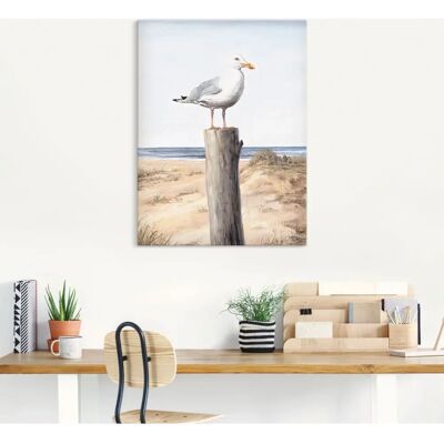 ARTLAND Möwe Wandbild - 60x80cm - Leinwand, Alu, Poster ARTLAND Möwe Wandbild - 60x80cm - Leinwand, Alu, Poster