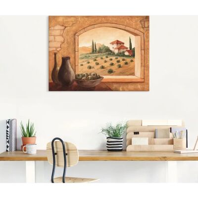 ARTLAND Toskana Wandbild - Leinwand/Alu/Poster - 80x60cm ARTLAND Toskana Wandbild - Leinwand/Alu/Poster - 80x60cm