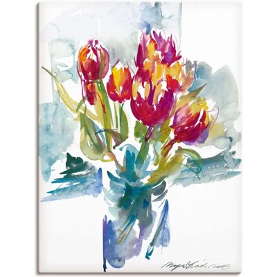 ARTLAND Blumenstrauß I Wandbild - Blumen, Bunt, Modern Dekor ARTLAND Blumenstrauß I Wandbild - Blumen, Bunt, Modern Dekor
