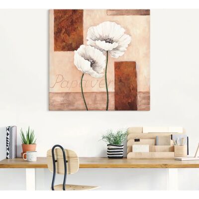 ARTLAND - Papaver - 30x40 cm - Beige - Wall Art ARTLAND - Papaver - 30x40 cm - Beige - Wall Art