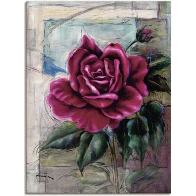 ARTland - Rose II - 30x40 cm - Lila - Wandkunst ARTland - Rose II - 30x40 cm - Lila - Wandkunst