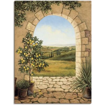 ARTLAND Zitronenbaum Torbogen Wandbild - Naturfarben ARTLAND Zitronenbaum Torbogen Wandbild - Naturfarben