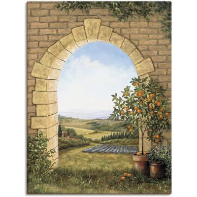 ARTLAND Wandbild Orangenbaum vor dem Torbogen - 45x60cm - Leinwand, Alu, Poster ARTLAND Wandbild Orangenbaum vor dem Torbogen - 45x60cm - Leinwand, Alu, Poster