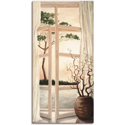 ARTLAND Toskana Sonnenuntergang Wandbild - Beige ARTLAND Toskana Sonnenuntergang Wandbild - Beige
