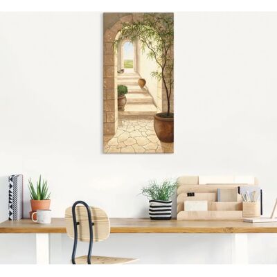 ARTLAND Toskana Wandbild - Beige, 30x60cm - Innen & Außen ARTLAND Toskana Wandbild - Beige, 30x60cm - Innen & Außen