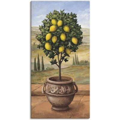 ARTLAND Zitronenbaum Wandbild - Leinwand, 50x100cm ARTLAND Zitronenbaum Wandbild - Leinwand, 50x100cm