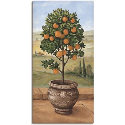 ARTLAND Orangenbaum Wandbild - Leinwand & Vinyl - Indoor/Outdoor ARTLAND Orangenbaum Wandbild - Leinwand & Vinyl - Indoor/Outdoor