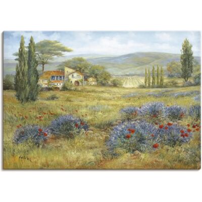 ARTLAND Provence Lavendelwiese Leinwandbild - Wandkunst ARTLAND Provence Lavendelwiese Leinwandbild - Wandkunst