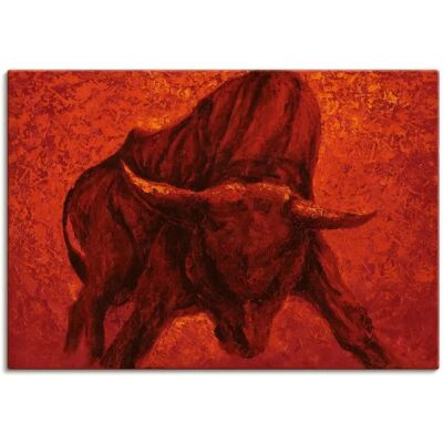 ARTLAND Katalanischer Stier - Wildtiere, Leinwand, Alubild, Outdoorbild ARTLAND Katalanischer Stier - Wildtiere, Leinwand, Alubild, Outdoorbild