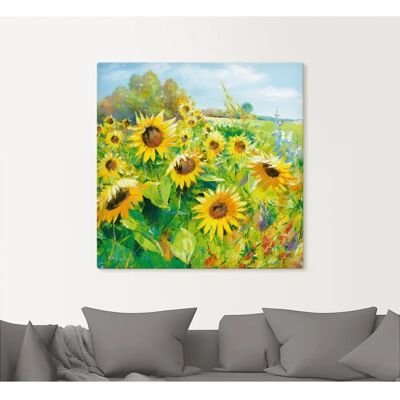ARTLAND Sommerwiese mit Sonnenblumen - Wandbild ARTLAND Sommerwiese mit Sonnenblumen - Wandbild
