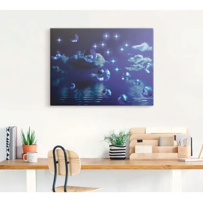 ARTLAND - Sternenhimmel - Leinwandbild - Blau - Wall Art ARTLAND - Sternenhimmel - Leinwandbild - Blau - Wall Art