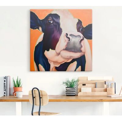 ARTLAND - Kuh Rosa - Orange - 30x30 cm - Wandbild ARTLAND - Kuh Rosa - Orange - 30x30 cm - Wandbild