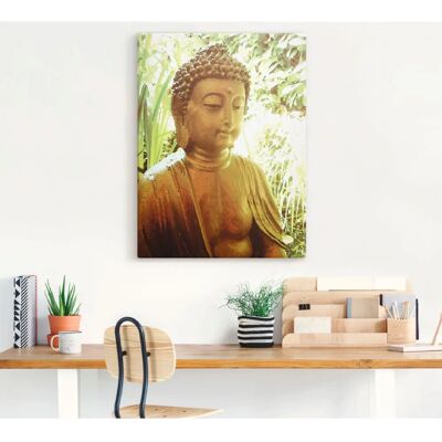 ARTLAND - Die Seele von Buddha - 30 x 40 cm - Leinwandbild - goldfarben - Wandkunst ARTLAND - Die Seele von Buddha - 30 x 40 cm - Leinwandbild - goldfarben - Wandkunst
