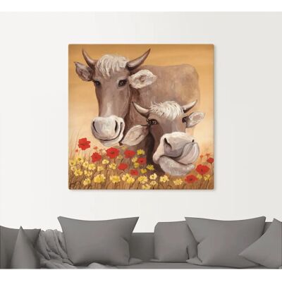 ARTLAND - Kühe - 40x40 cm - Leinwandbild - Wandkunst ARTLAND - Kühe - 40x40 cm - Leinwandbild - Wandkunst