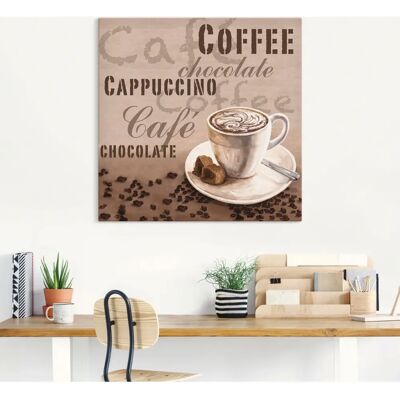 ARTLAND Schokolade - Cappuccino Wandbild - 40x40 cm ARTLAND Schokolade - Cappuccino Wandbild - 40x40 cm