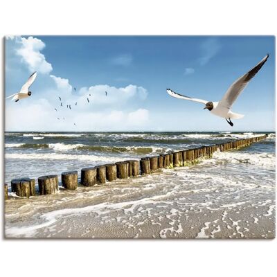 ARTLAND Ostsee Wandbild - Wasserszene Leinwandposter ARTLAND Ostsee Wandbild - Wasserszene Leinwandposter