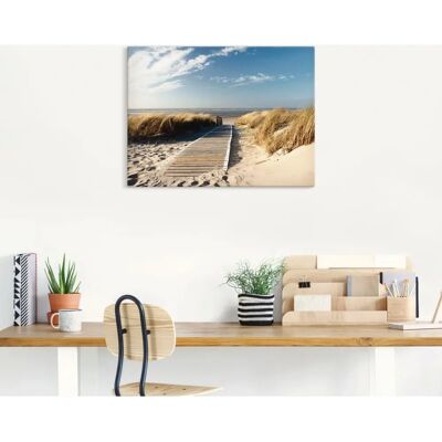 ARTLAND Nordseestrand auf Langeoog - Steg Wandbild - Beige ARTLAND Nordseestrand auf Langeoog - Steg Wandbild - Beige