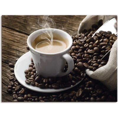 ARTLAND Heißer Kaffee - dampfender Kaffee Wandbild - 120x90cm ARTLAND Heißer Kaffee - dampfender Kaffee Wandbild - 120x90cm