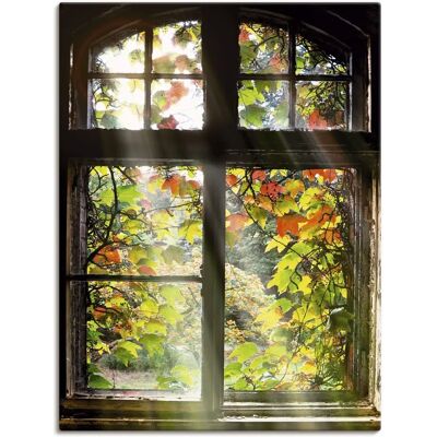 ARTLAND Altbau Wandbild - Fenster & Türen - 60x80cm - Braun ARTLAND Altbau Wandbild - Fenster & Türen - 60x80cm - Braun