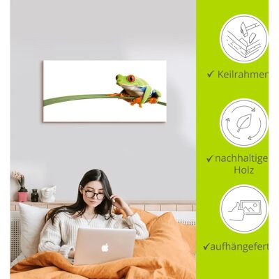 ARTLAND Frosch auf einem Blatt Wandbild - Kunsttyp ARTLAND Frosch auf einem Blatt Wandbild - Kunsttyp