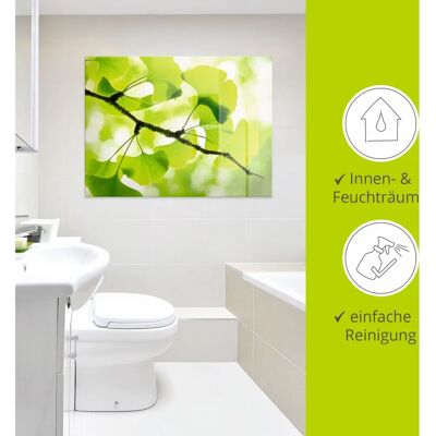ARTLAND Ginkgo Glasbild - 80x60 cm - Handgefertigt, Deutsche Qualität ARTLAND Ginkgo Glasbild - 80x60 cm - Handgefertigt, Deutsche Qualität