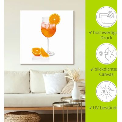 ARTLAND Aperol Spritz - 30x30 cm - Leinwandbild ARTLAND Aperol Spritz - 30x30 cm - Leinwandbild