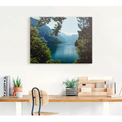 ARTLAND Blau Königssee- Alpen Wandbild - Leinwand & Poster ARTLAND Blau Königssee- Alpen Wandbild - Leinwand & Poster