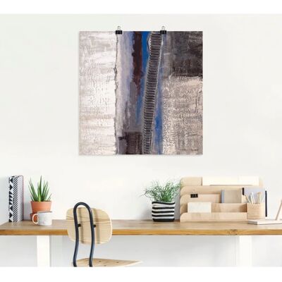 ARTLAND - Blau-silber Abstrakt I - 40x40 cm - Wandbild ARTLAND - Blau-silber Abstrakt I - 40x40 cm - Wandbild