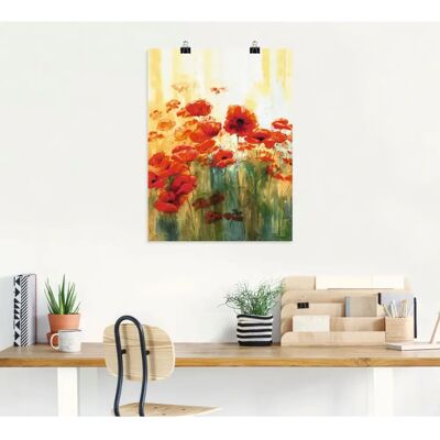 ARTLAND Mohnwiese - rot 30x40 cm - Alu-Dibond Wandbild ARTLAND Mohnwiese - rot 30x40 cm - Alu-Dibond Wandbild