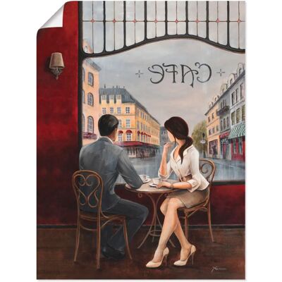 ARTland - Café - rot - 30x40 cm - Wandkunst ARTland - Café - rot - 30x40 cm - Wandkunst