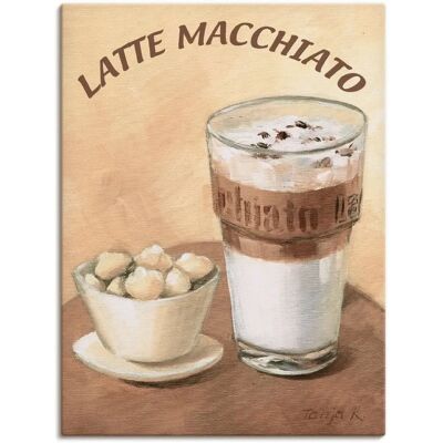 ARTLAND Latte Macchiato Wandbild - Leinwand, Alu, Poster - 45x60cm ARTLAND Latte Macchiato Wandbild - Leinwand, Alu, Poster - 45x60cm