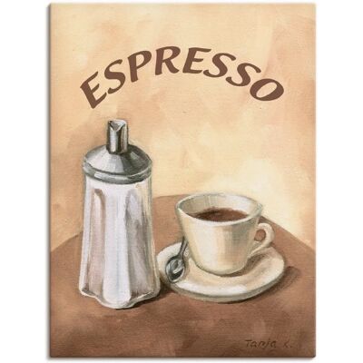 ARTLAND Espresso II Wandbild - Naturfarben, 60x80cm, Leinwand, Alu, Outdoor ARTLAND Espresso II Wandbild - Naturfarben, 60x80cm, Leinwand, Alu, Outdoor