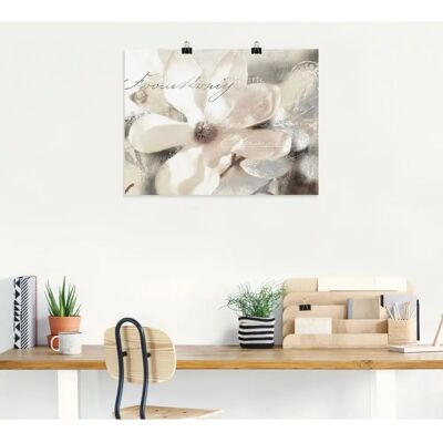 ARTland - Magnolie_Detail - 80x60 - Weiß - Wall art ARTland - Magnolie_Detail - 80x60 - Weiß - Wall art