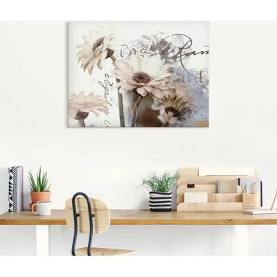 ARTLAND - Gerberas_Detail - Weiß - 40x30 cm - Leinwandbild ARTLAND - Gerberas_Detail - Weiß - 40x30 cm - Leinwandbild