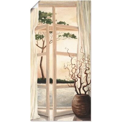 ARTland - Fensterbild Toskanischer Sonnenuntergang - beige - 30x60 cm - Wall Art ARTland - Fensterbild Toskanischer Sonnenuntergang - beige - 30x60 cm - Wall Art