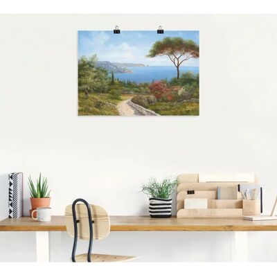 ARTLAND - Haus am Meer I - Grün - 100 cm x 70 cm - Wandbild ARTLAND - Haus am Meer I - Grün - 100 cm x 70 cm - Wandbild