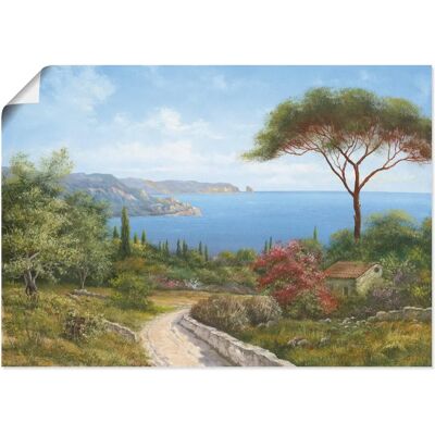 ARTLAND - Haus am Meer I - Grün - 100 cm x 70 cm - Wandbild ARTLAND - Haus am Meer I - Grün - 100 cm x 70 cm - Wandbild