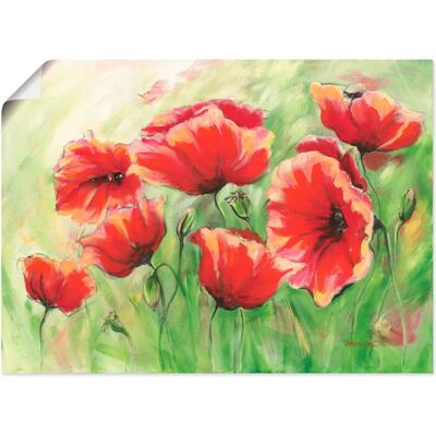 ARTland - Rote Mohnblumen II - Rot - Wall art ARTland - Rote Mohnblumen II - Rot - Wall art