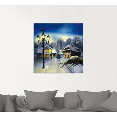 ARTLAND - Winterzeit - 20 cm x 20 cm - Blau - Glass picture ARTLAND - Winterzeit - 20 cm x 20 cm - Blau - Glass picture