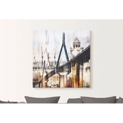 ARTLAND Hamburg Skyline Collage III Beiges Leinwandbild ARTLAND Hamburg Skyline Collage III Beiges Leinwandbild