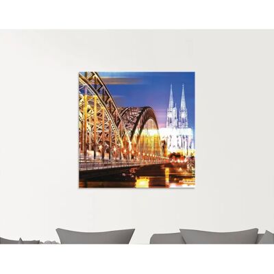 ARTLAND Glasbild Köln Skyline Abstrakte Collage 10 - Wanddeko ARTLAND Glasbild Köln Skyline Abstrakte Collage 10 - Wanddeko