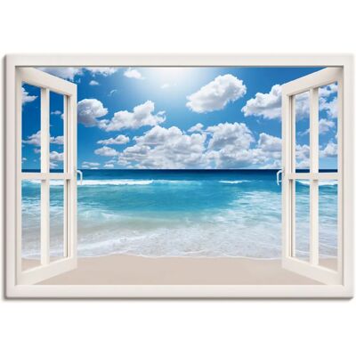 ARTLAND Fensterblick Großartige Strandlandschaft - Wandbild ARTLAND Fensterblick Großartige Strandlandschaft - Wandbild