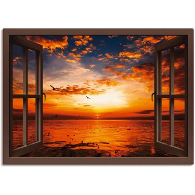 ARTLAND Sonnenuntergang Strand Leinwand - Landschaft Wandkunst ARTLAND Sonnenuntergang Strand Leinwand - Landschaft Wandkunst