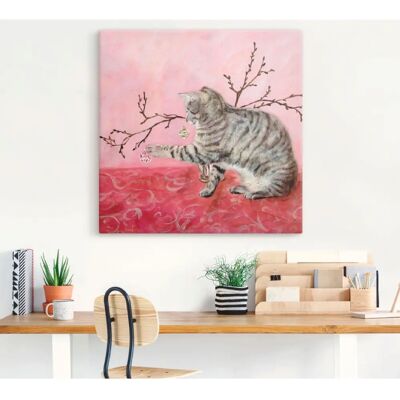 ARTLAND - Katzenspiel - pink - 30x30 cm - Canvas print ARTLAND - Katzenspiel - pink - 30x30 cm - Canvas print
