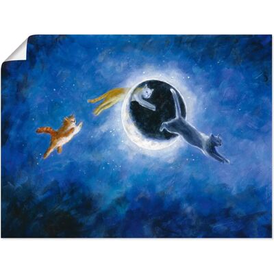 ARTLAND - In der Nacht sind alle Katzen grau - 80x60 cm - Leinwandbild - Wandbild ARTLAND - In der Nacht sind alle Katzen grau - 80x60 cm - Leinwandbild - Wandbild