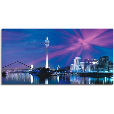 ARTLAND Düsseldorf Skyline Abstrakte Collage - 100x50 cm Leinwandbild ARTLAND Düsseldorf Skyline Abstrakte Collage - 100x50 cm Leinwandbild
