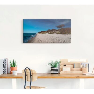 ARTLAND Weststrand-Darss Leinwandbild - Blau - 150x75cm ARTLAND Weststrand-Darss Leinwandbild - Blau - 150x75cm