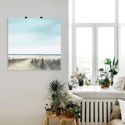 ARTLAND - Sonniger Morgen II - 30x30 cm - blau - Canvas print ARTLAND - Sonniger Morgen II - 30x30 cm - blau - Canvas print