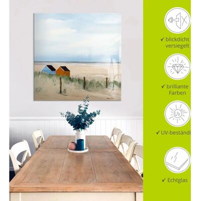 ARTLAND - Sonniger Morgen V - 20x20 cm - blau - Glass picture ARTLAND - Sonniger Morgen V - 20x20 cm - blau - Glass picture